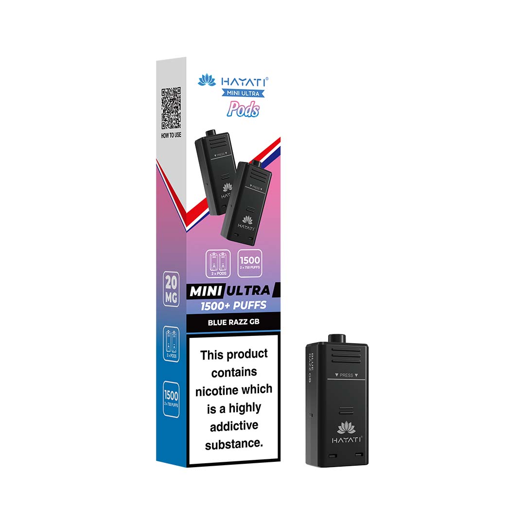 Hayati Mini Ultra 1500 Blue Razz GB Refill Pods