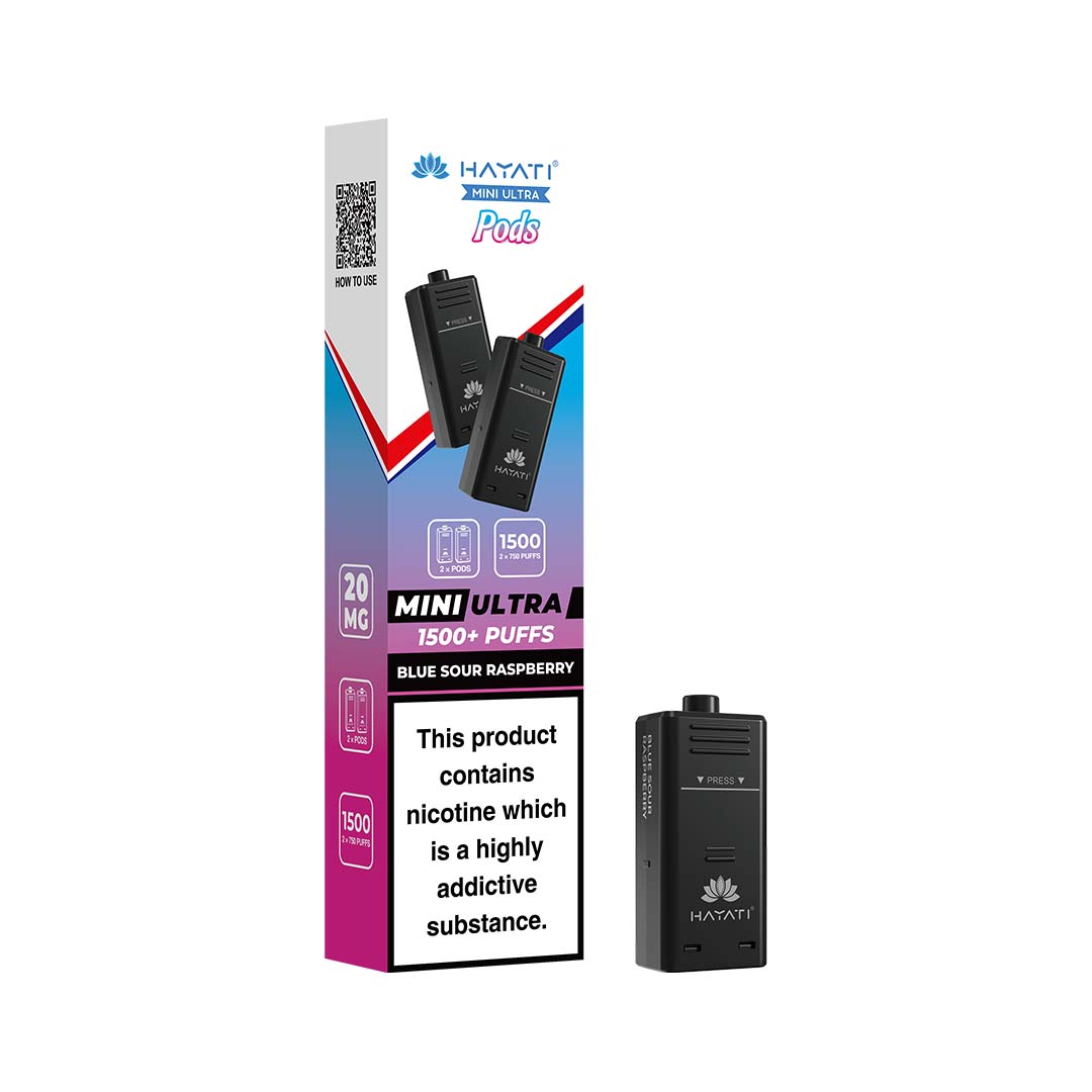 Hayati Mini Ultra 1500 Blue Sour Raspberry Refill Pods