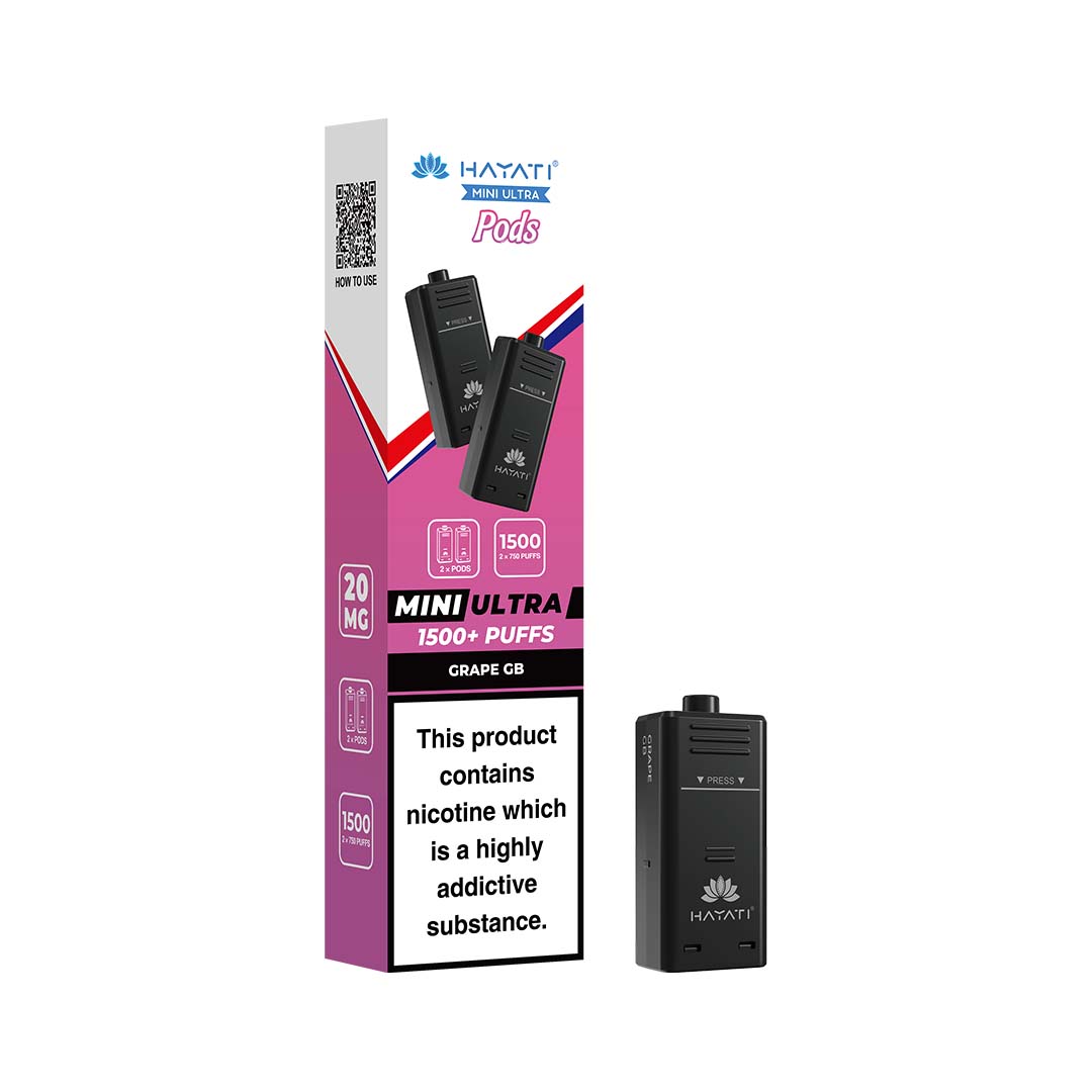 Hayati Mini Ultra 1500 Grape GB Refill Pods