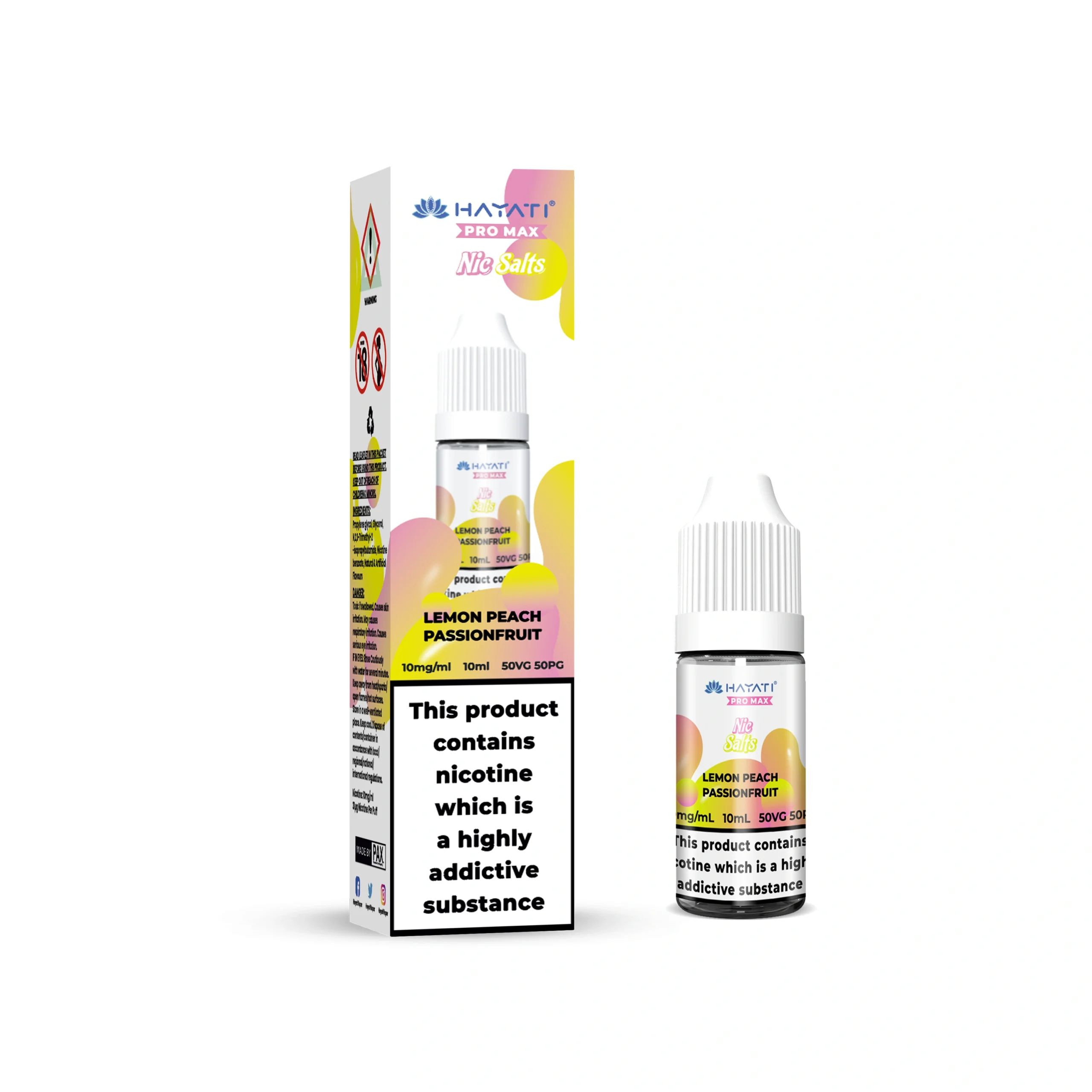 Hayati Pro Max Lemon Peach Passionfruit Nic Salt E-Liquid