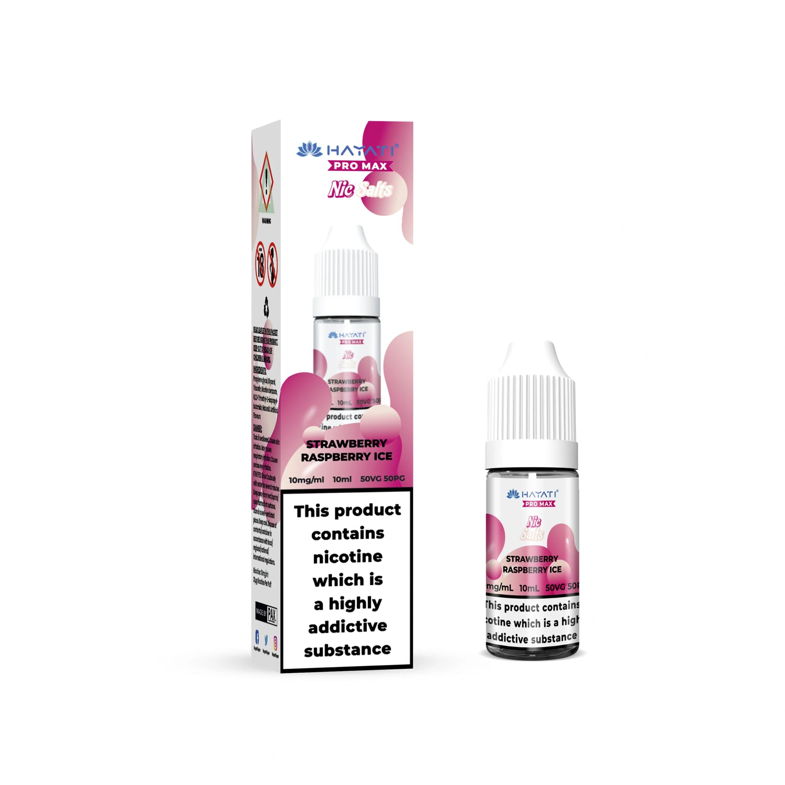 Hayati Pro Max Strawberry Raspberry Ice Nic Salt E-Liquid