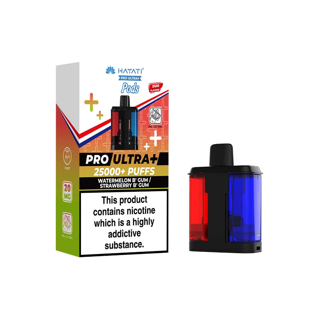 Hayati Pro Ultra Plus 25K Watermelon B'Gum & Strawberry B'Gum Refill Pods