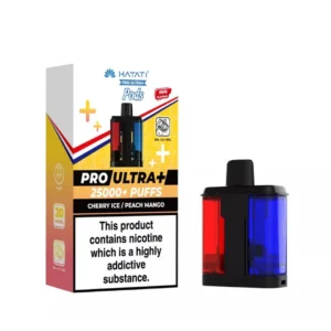 Hayati Pro Ultra Plus 25K Cherry Ice & Peach Mango Refill Pods